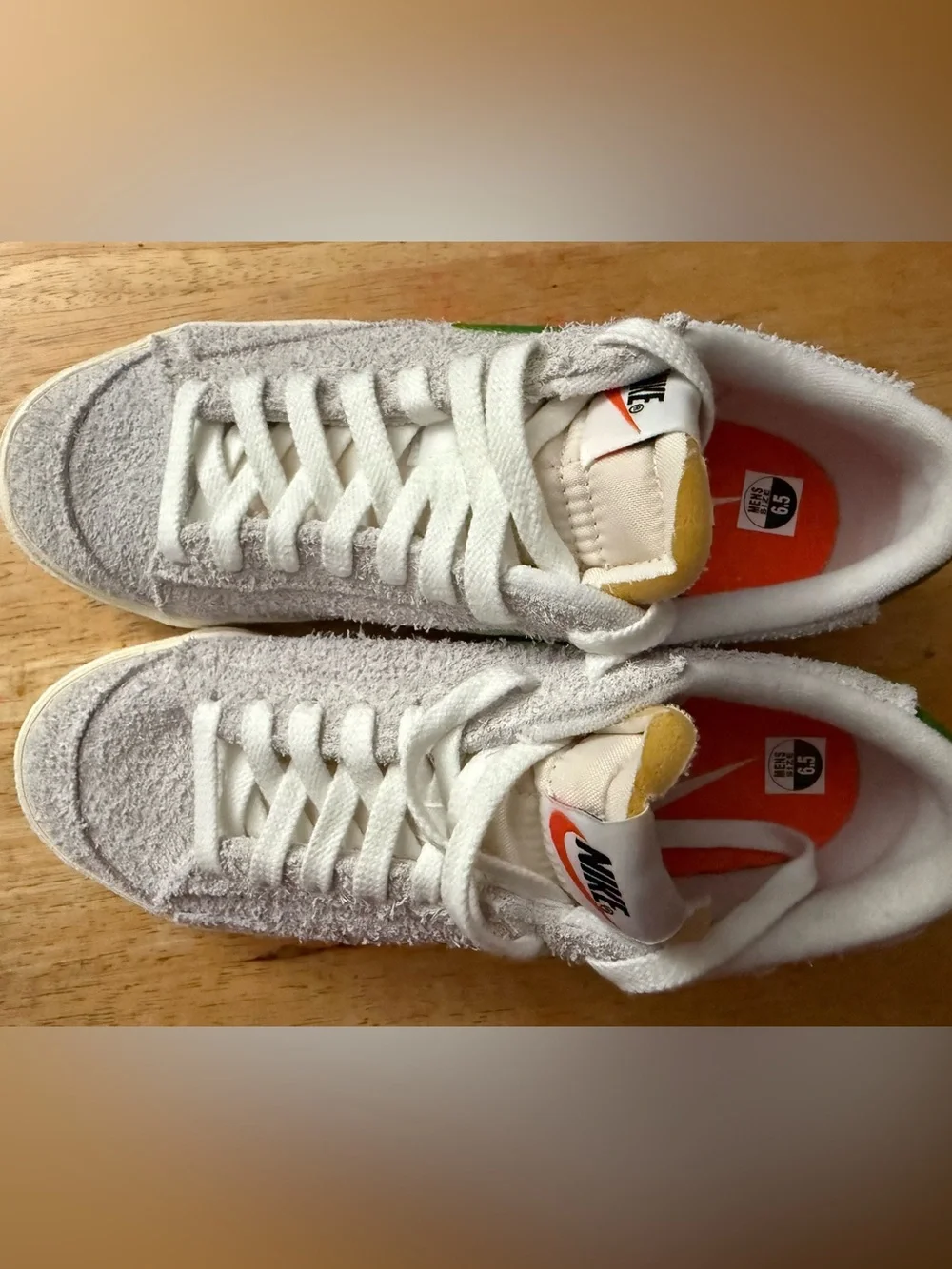 Nike Blazer Low '77 VNTG Shaggy Suede White Green Men's 6.5 / Women's 8 HF3158-1